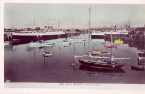 RPPC VICTORIA BC CANADA Hand Tinted Harbor Postcard