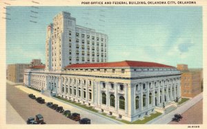 Vintage Postcard 1950 Post Office & Federal Building Oklahoma City Okla.