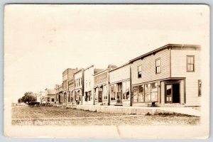 Schaller Iowa~West Side Main Street~Rose Store~JP Raugh Clothing~1916 RPPC