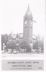 Iowa Manchester Delaware County Court House Real Photo