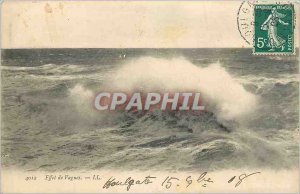 Old Postcard Effect of Waves