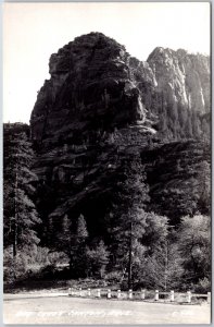 1950's Oak Creek Canyon Arizona Rock Formation  Real Photo RPPC Posted Postcard