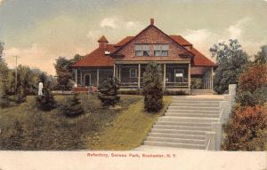 Rochester New York~Seneca Park Refectory~Victorian Lady in White~1908 Postcard