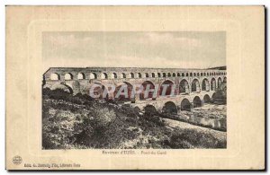 Old Postcard Environs d & # 39Uzes Pont du Gard