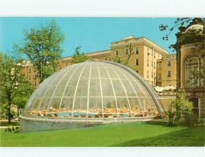 French Lick IN Sheraton Hotel Enclosed Retract Swimming Pool   Postcard # 5727