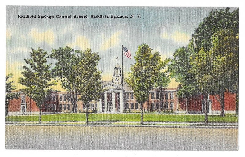 Richfield Springs, New York Central School, Unused Tichnor Linen