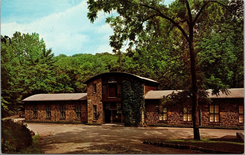 Vtg Hagley Museum Wilmington Deleware DE Black Powder Exhibit Building Postcard