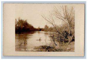 c1920's A View Of The River Jordan RPPC Photo Unposted Vintage Postcard 