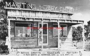 AR, Harrison, Arkansas, RPPC, Martins Hobby Shop Store, Roadside, Pottery Crafts