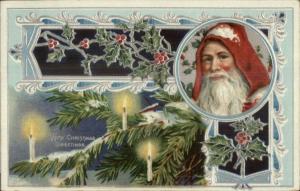 Christmas - Santa Claus Red Hood #679 c1910 Postcard