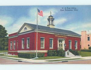 Unused Linen POST OFFICE SCENE East Palestine Ohio OH hs1195