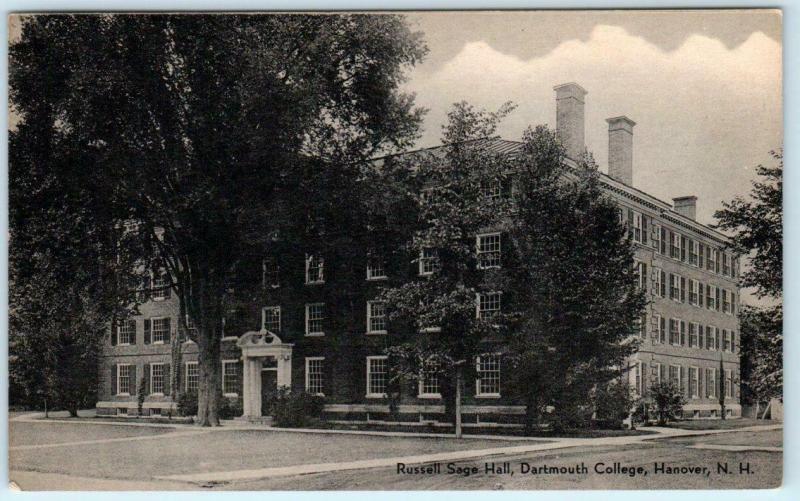 HANOVER, New Hampshire  NH   Dartmouth College  RUSSELL SAGE HALL  Postcard