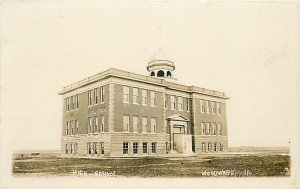 IA, Woodward, Iowa, RPPC, High School Building, Exterior, Carroll No 3