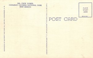 Vintage Postcard 1930's Twin Domes Carlbad & Caverns National Park New Mexico NM