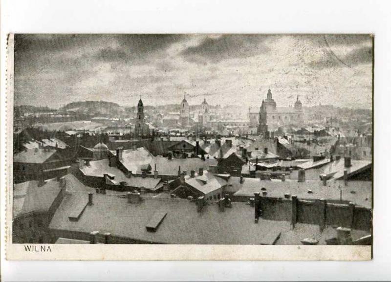 262207 Lithuania Vilnius WILNA View Vintage postcard 