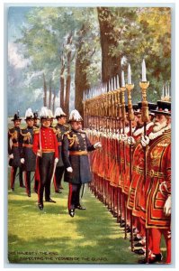 c1910 His Majesty The King Inspecting Yeomen of Guards Oilette Tuck Art Postcard