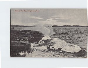 Postcard Storm on the Bay Parry Sound Canada