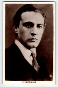 John Barrymore Real Photo Postcard RPPC American Actor Vintage Posted UK