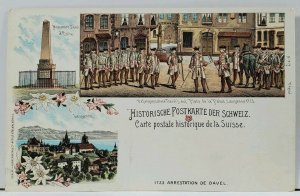 Suisse Historic Switzerland c1898 Litho 1723 ARREST DE DAVEL no.421 Postcard L7