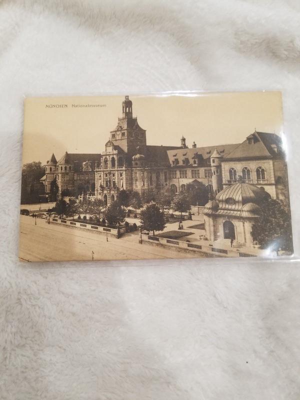 Antique Postcard, Munchen, Nationalmuseum