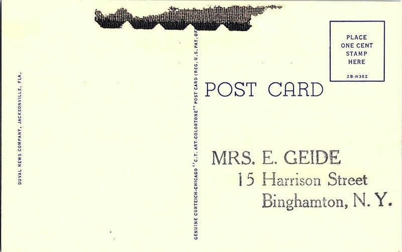 Epping Forest Home Mrs. Alfred I. Dupont Florida Postcard Standard View Card