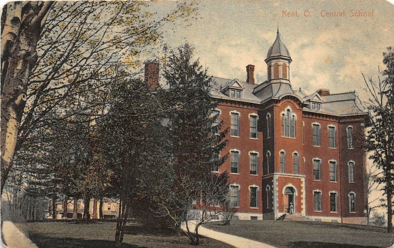 J28/ Kent Ohio Postcard c1910 Central School Building 185