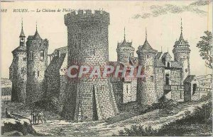 Old Postcard Rouen Chateau Philippe Auguste