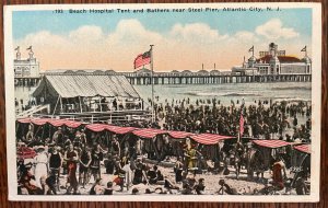 Vintage Postcard 1907-1915 Beach Hospital Tent, Atlantic City, New Jersey