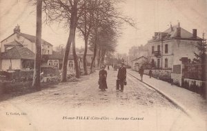 IS sur TILLE COTE d'OR-FRANCE~AVENUE CARNOT~POSTCARD