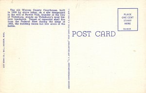 Vicksburg Mississippe 1940s Postcard Old Warren County Courthouse