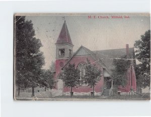 Postcard Methodist Episcopal Church Milfold Indiana USA