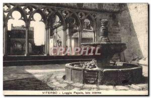 Postcard Old Viterbo Papal Loggia Lato Interno