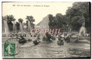 Old Postcard Park De Versailles Le Bassin Du Dragon