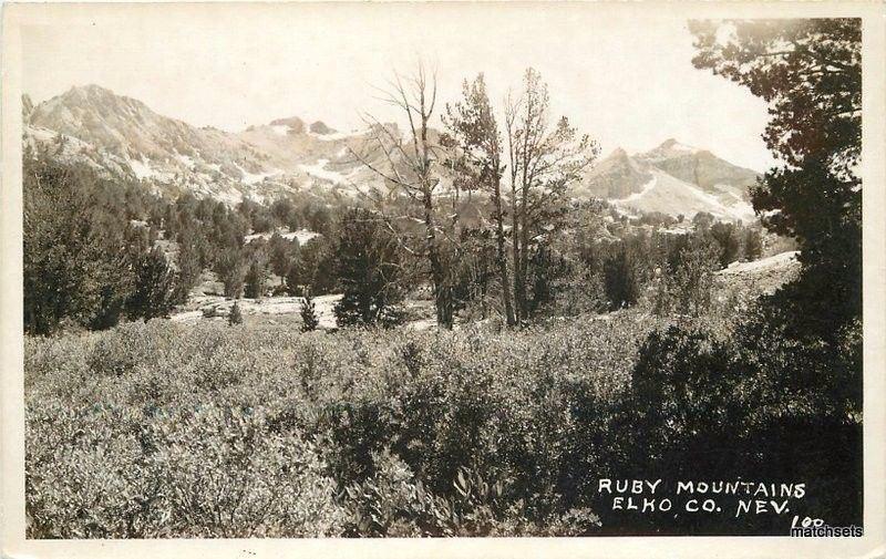 1930s Ruby Mountains Elko County Nevada RPPC Real Photo 2494