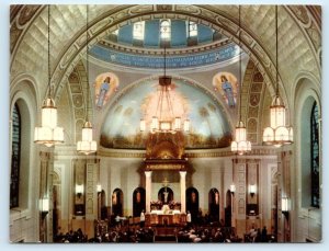 LA GRANGE, IL ~Interior ST. FRANCIS XAVIER CHURCH 1970s ~ 4¼x5½ Postcard