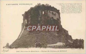 Old Postcard Surroundings Mont Dore Ruins of Chateau Murols