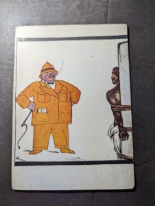 Mint Russia USSR Postcard Political Satire Priest Whipping Man