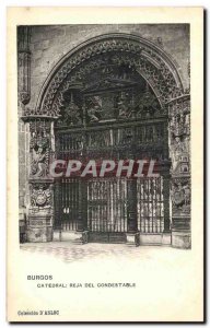 Old Postcard Burgos Cathedral Reja del Condestable