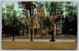 Carson City  Nevada   State Capitol Building  Embossed  Postcard  c1915