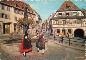 Modern Postcard El picturesque Alsatian Alsace Folklore in Barr