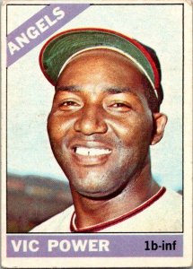 1966 Topps Baseball Card Vic Power California Angels sk1980