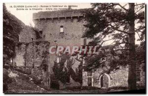 Postcard Ancient Ruins Clisson has I & # 39Interieur the Chateau Chapel Tree ...