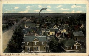 Antique Postcard LA JUNTA COLORADO CO Bird's Eye View