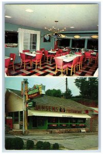 1960 Jansens Restaurant Gatlinburg Tennessee Multi-View Vintage Antique Postcard