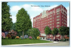 1945 The Ambassador Building Exterior Tulsa Oklahoma OK Posted Cars Postcard