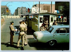 Berlin Germany Postcard Military Friedrichstrasse Checkpoint Charlie c1950's