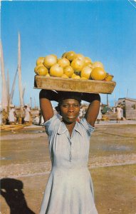 G82/ Port-Au Prince Haiti Postcard Carribean Tantine Carrying Fruit Woman 32