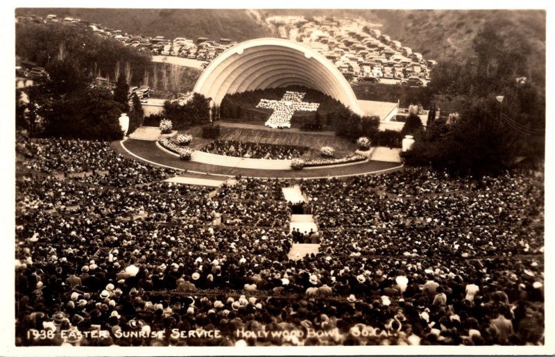 California Hollywood 1938 Easter Sunrise Service The Holywood Bowl Seating 20...