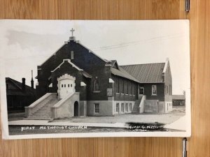 RPPC,Real Photo, M.E.Methodist Church, Msg, Deming, NM,Old Post Card