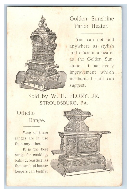 1880s W.H. Flory Jr. Othello Range Golden Sunshine Parlor Heater #2 P208